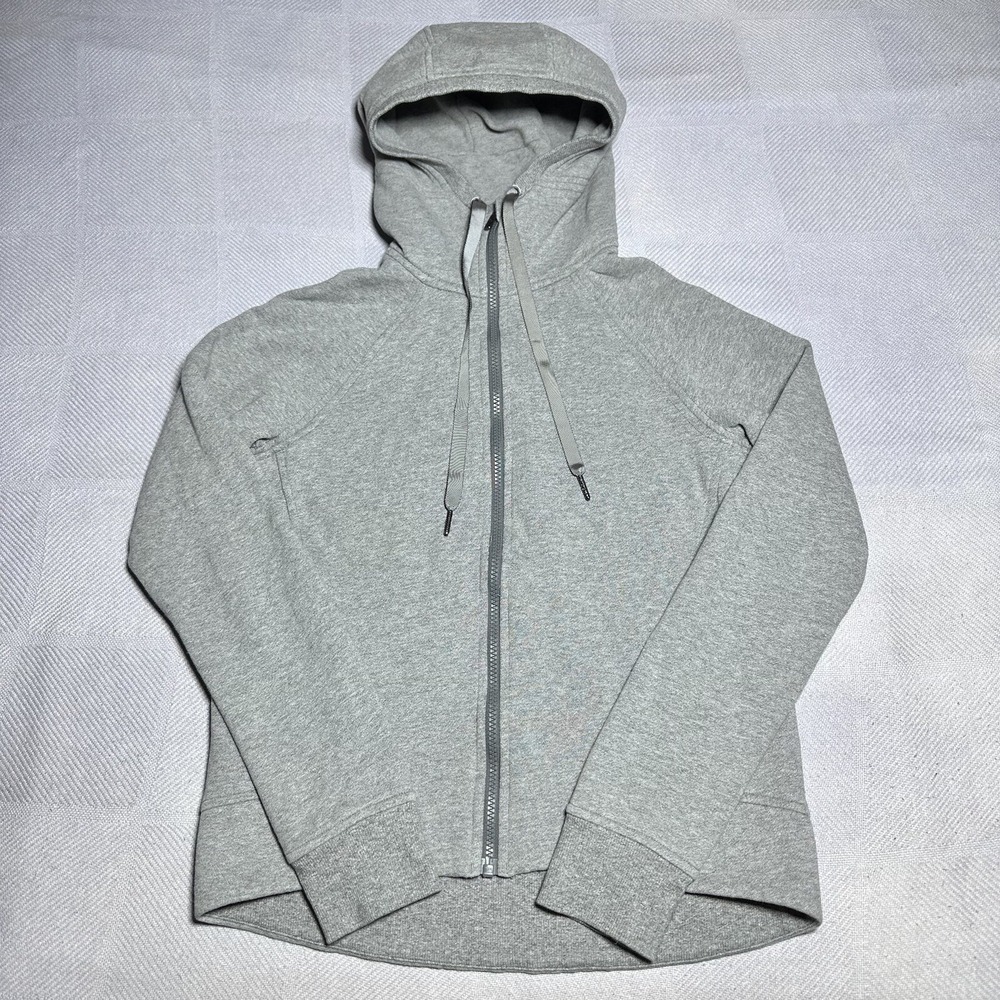 Lululemon Fleece Please Hoodie Women's Size 4 Heathered Speckled Medium Gray - Picture 1 of 13